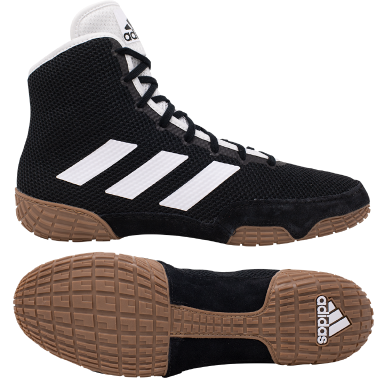 NEW - adidas Tech Fall 2.0 Wrestling Shoe, color: Black/White - Click Image to Close